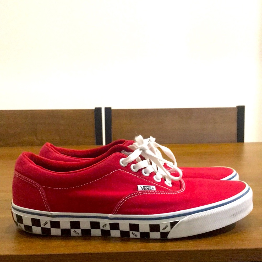 Vans Red Checkerboard Sneakers